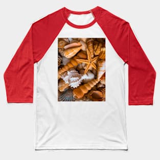 Seashell Starfish Beach Surf Summer Vacation Baseball T-Shirt